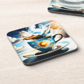 Guten Morgen Sonnenschein-Kaffee Getränkeuntersetzer (Linke Seite)