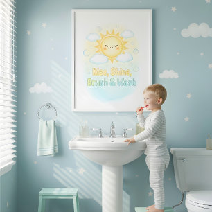 Guten Morgen Sonnenschein Kinder Badezimmer Wandku Poster