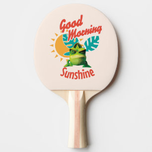 Guten Morgen Sonnenschein Lustiger Chamäleon Tischtennis Schläger