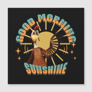Guten Morgen Sonnenschein Lustiger Hahn Magnetkarte