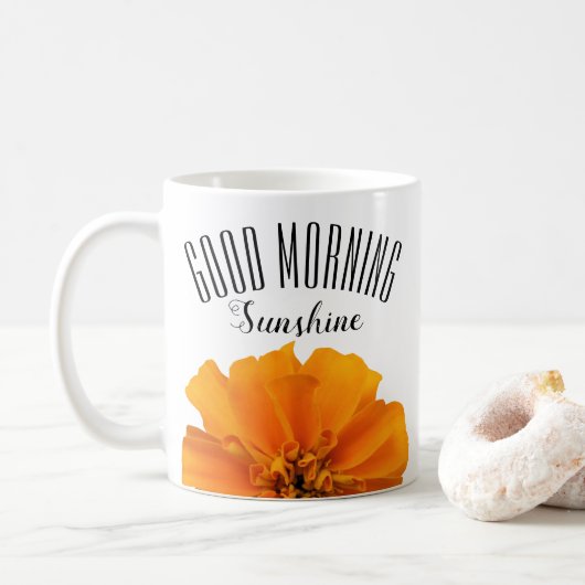 Guten Morgen Sonnenschein Marigold Kaffeetasse (Mit Donut)
