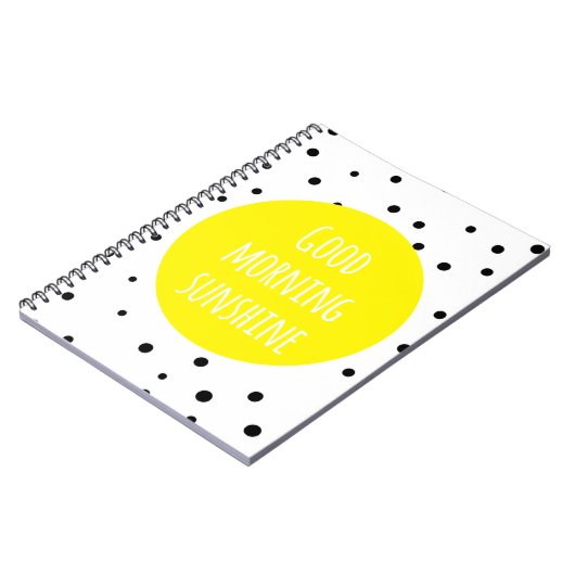 Guten Morgen Sonnenschein | Polka Dots Notebook Notizblock (Linke Seite)