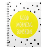 Guten Morgen Sonnenschein | Polka Dots Notebook Notizblock (Vorderseite)