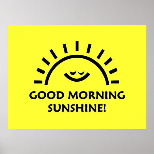Guten Morgen Sonnenschein Poster (Vorne)