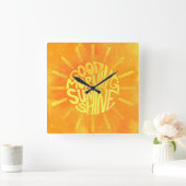 Guten Morgen, Sonnenschein! Quadratische Wanduhr (Zuhause)