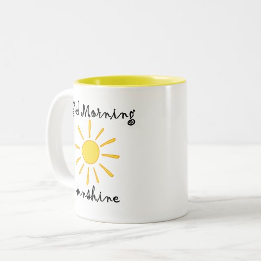 Guten Morgen Sonnenschein (R) Zweifarbige Tasse (Vorderseite Links)