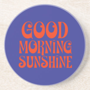 Guten Morgen Sonnenschein Retro Dekor Druck Getränkeuntersetzer