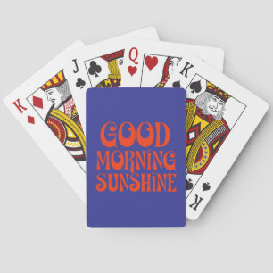 Guten Morgen Sonnenschein Retro Dekor Druck Spielkarten