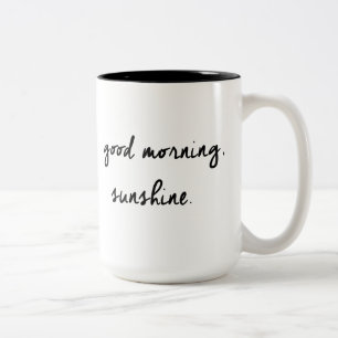 Guten Morgen Sonnenschein Schwarz-Weiß-Tasse Zweifarbige Tasse