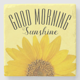 Guten Morgen Sonnenschein Sonnenblume Steinuntersetzer
