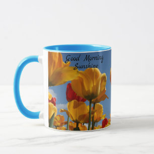 Guten Morgen Sonnenschein Tulips Blue Sky Kaffee G Tasse