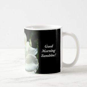 Guten Morgen Sonnenschein! Weiße Rosen-Kaffeetasse Kaffeetasse