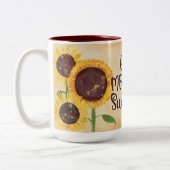 Guten Morgen Sonnenschein! Zweifarbige Tasse (Links)