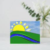 Guten Morgen Sonnentag Postkarte (Stehend Vorderseite)