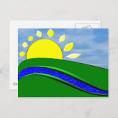 Guten Morgen Sonnentag Postkarte (Vorne/Hinten)