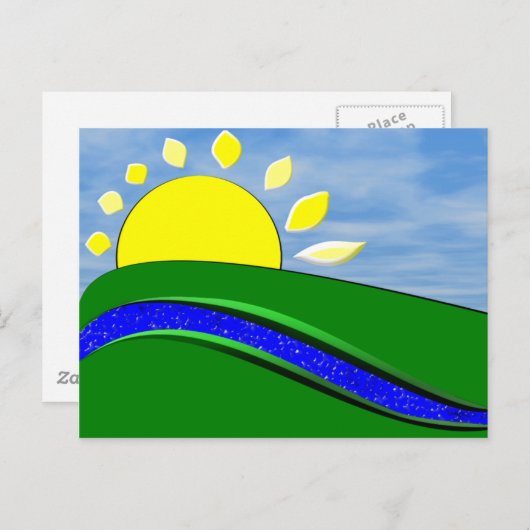 Guten Morgen Sonnentag Postkarte (Vorne/Hinten)