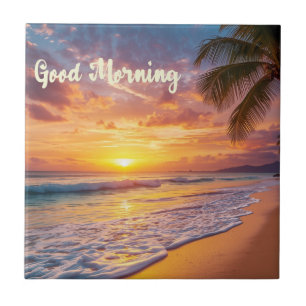Guten Morgen Strand Leben 02 Fliese
