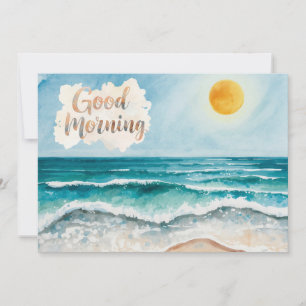 Guten Morgen Strand Leben Einladung