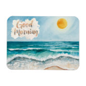 Guten Morgen Strand Leben Magnet (Horizontal)