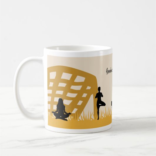 Guten Morgen Sun Yoga Football Playground Kaffeetasse (Links)
