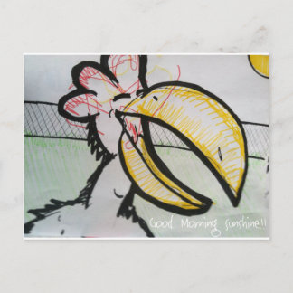 Guten Morgen SunShine-Hühnchen Postkarte