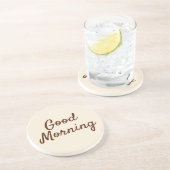 Guten Morgen Untersetzer - Minimalistische Beige K (Seite)