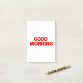Guten Morgen Vibes Post-it Klebezettel (Auf Schreibtisch)