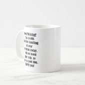 Guten Morgen von GOD Kaffeetasse (Vorderseite Links)