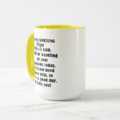 Guten Morgen von GOD nach Hoffnung Tasse (Vorderseite Links)
