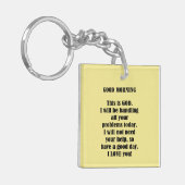 Guten Morgen von GOD (personalisieren) Schlüsselanhänger (Vorderseite links)