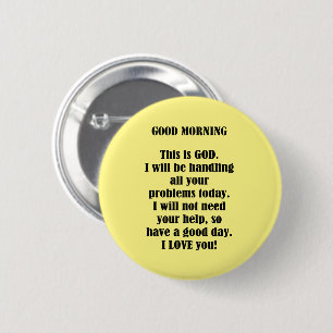Guten Morgen von Gott (personalisieren) Button