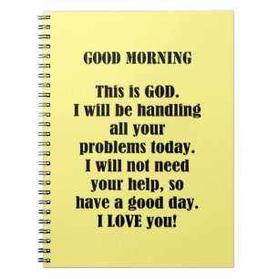 Guten Morgen von Gott (personalisieren) Notizblock