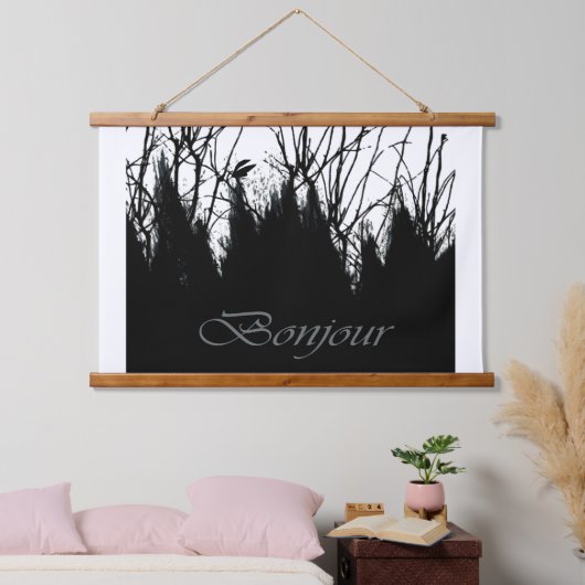 Guten Morgen Wandteppich Mit Holzrahmen (Schlafzimmer)