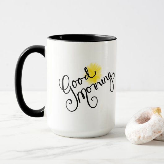 Guten Morgen weg 15 oz Tasse (Mit Donut)