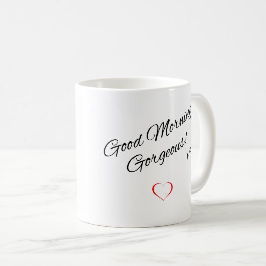 "Guten Morgen wunderschön, ich Liebe Sie" Liebe Ta Kaffeetasse (VorderseiteRechts)