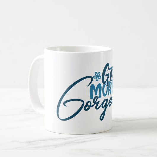 Guten Morgen wunderschön Kaffeetasse (Vorderseite Links)