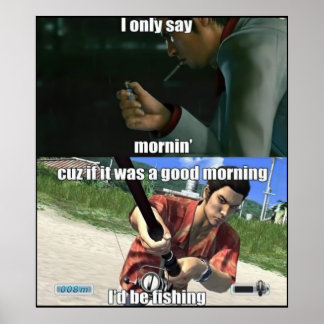 Guten Morgen Yakuza Meme Poster