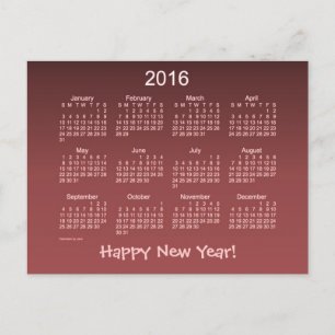 Guten Rutsch ins Neue Jahr 2016 Feiertagspostkarte