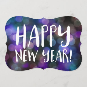 guten Rutsch ins Neue Jahr bokeh Einladung