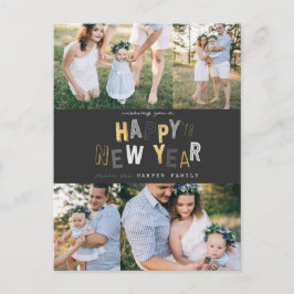 GUTEN RUTSCH INS NEUE JAHR FEIERTAGSPOSTKARTE