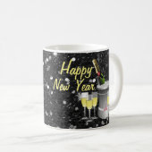 Guten Rutsch ins Neue Jahr gekühlte Champagne Kaffeetasse (VorderseiteRechts)