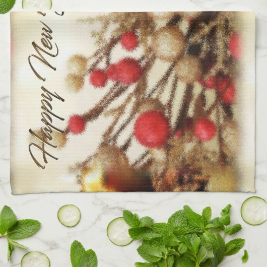 Guten Rutsch ins Neue Jahr-Geschirrtuch Handtuch (Gefaltet)