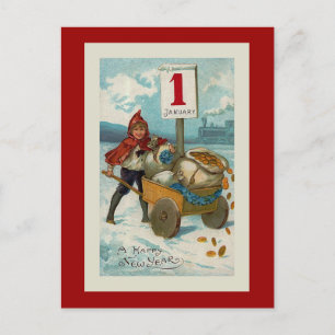 "Guten Rutsch ins Neue Jahr-" Gruß-Karte Feiertagspostkarte