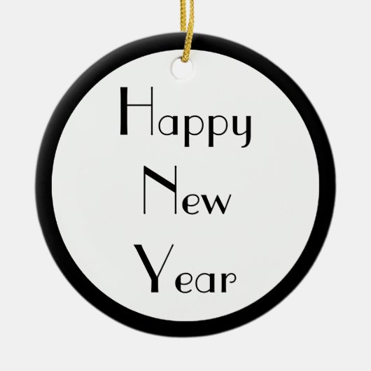 Guten Rutsch ins Neue Jahr Keramikornament (Vorne)