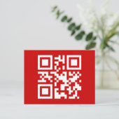 Guten Rutsch ins Neue Jahr! -- QR Code Feiertagspostkarte (Stehend Vorderseite)