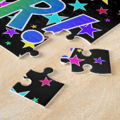 "GUTEN RUTSCH INS NEUE JAHR!" Regenbogen-Text, Puzzle (Seite)