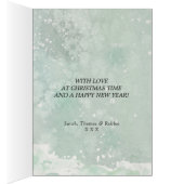 guten Rutsch ins Neue Jahrwinterschnee foxes Karte (Innen (Rechts))