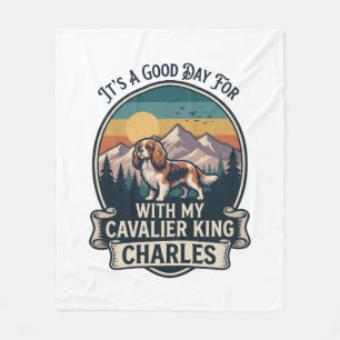 Guten Tag beim Wandern Cavalier King Charles Hund Fleecedecke