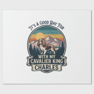 Guten Tag beim Wandern Cavalier King Charles Hund Geschenkpapier