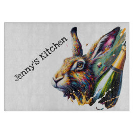 Guten Tag der Hölle. Hare & Prosecco! Schneidebrett